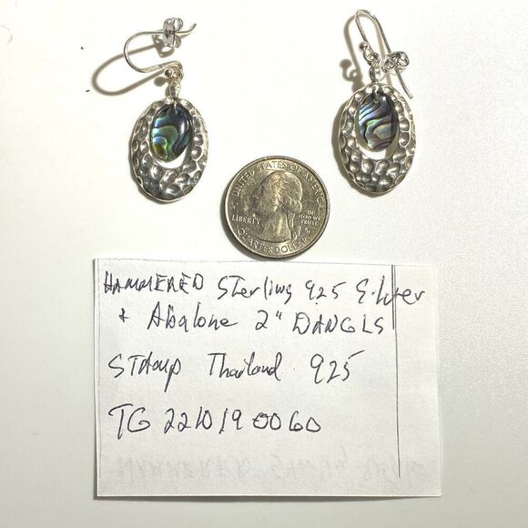 TG# #Sterling 925 Silver & Abalone Dangles - Picture 12 of 12